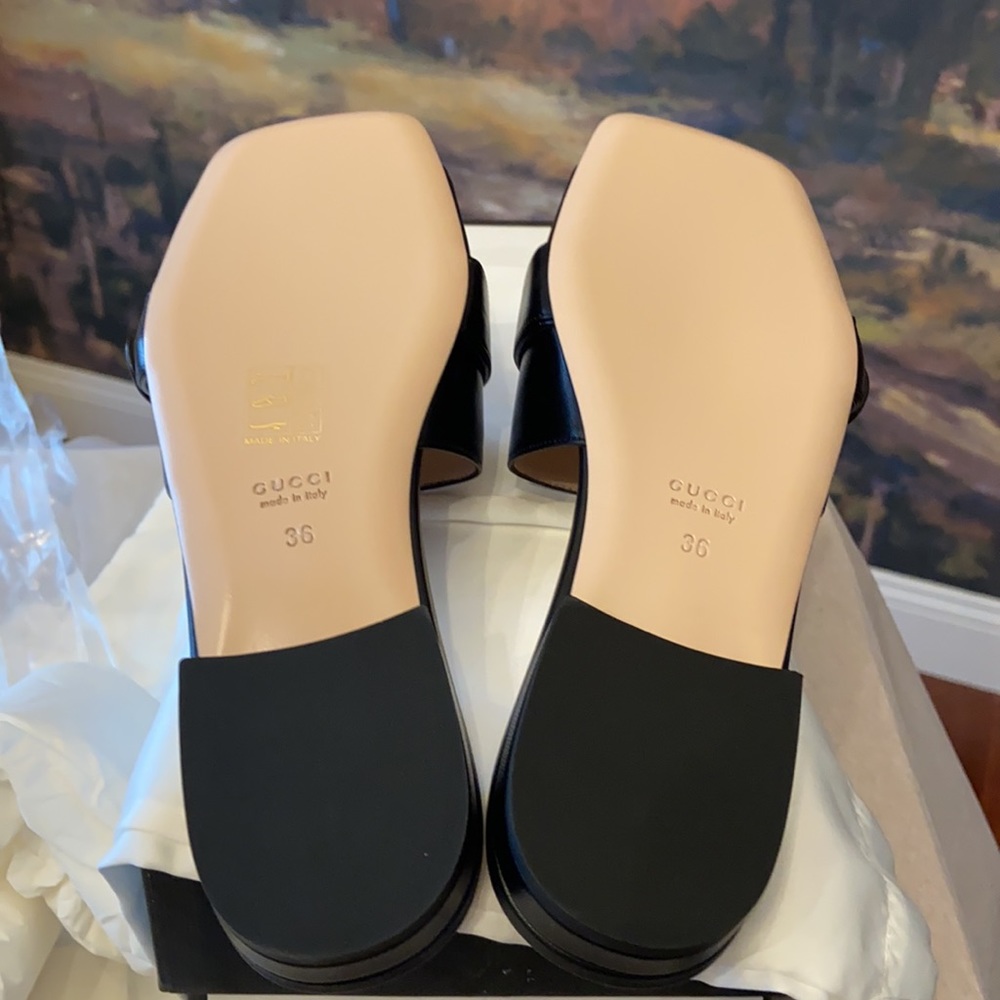 Authentic Gucci Marmont GG Leather Sandal - Picture 8 of 12